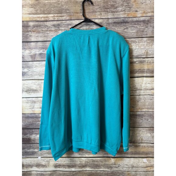 Sport Savvy Flatback Ribbed Wardrober 2X Aqua Sweater Lounge Set & Graphic‎ Tee - Picture 8 of 13